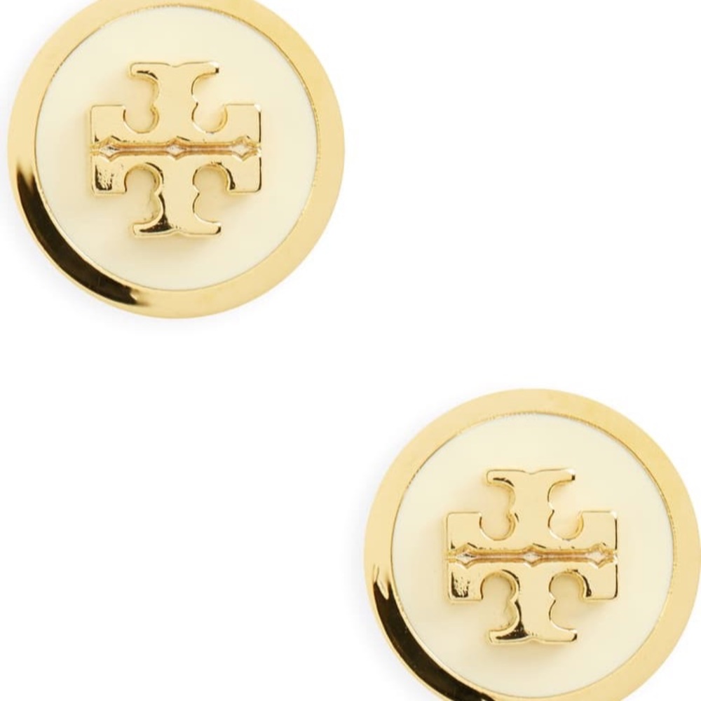 Tory Burch Logo Stud Earrings